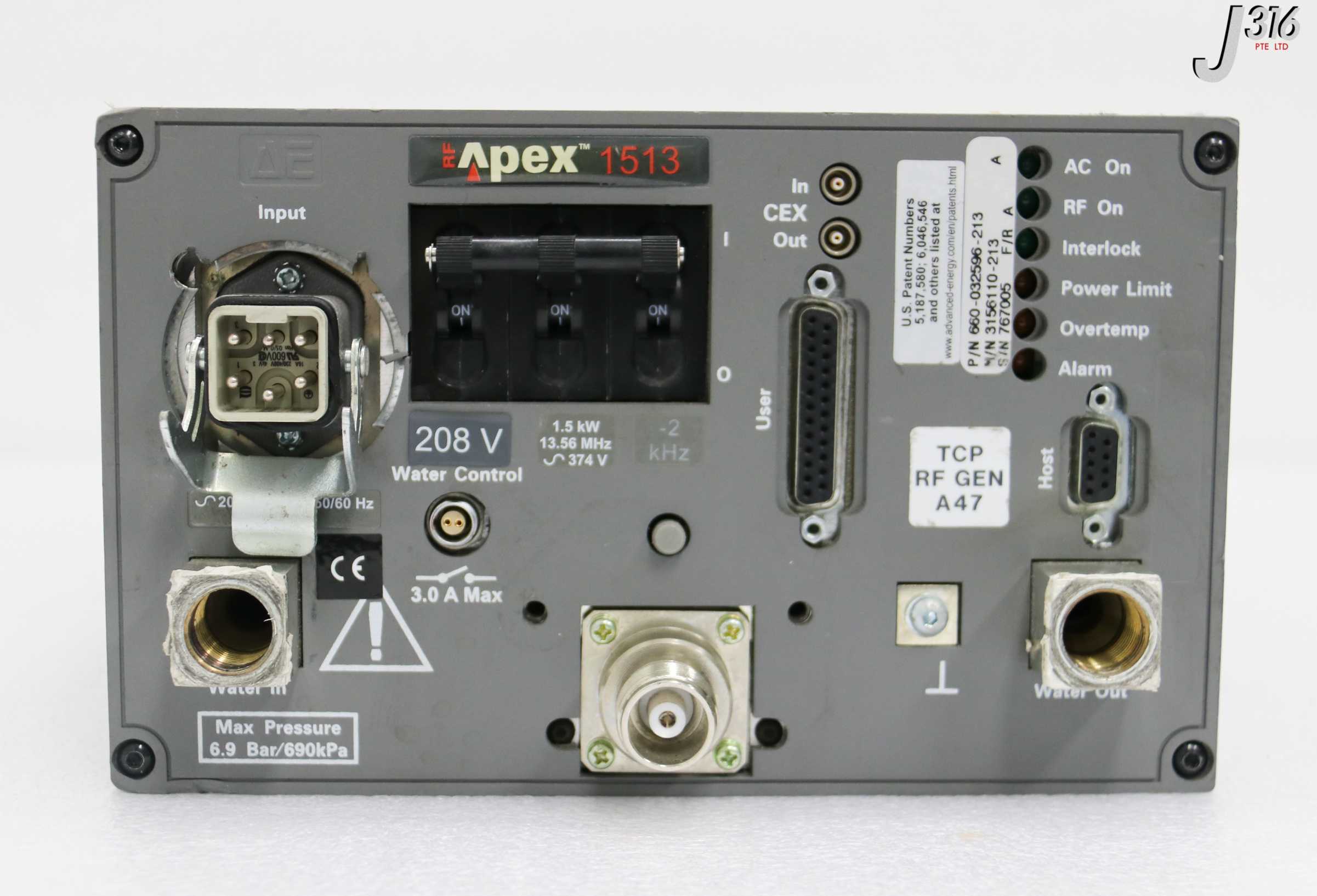 32206 ADVANCED ENERGY APEX 1513 RF GENERATOR, 660-032596-213